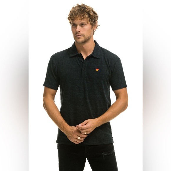 Aviator‎ Nation Polo Charcoal Small - Picture 1 of 5